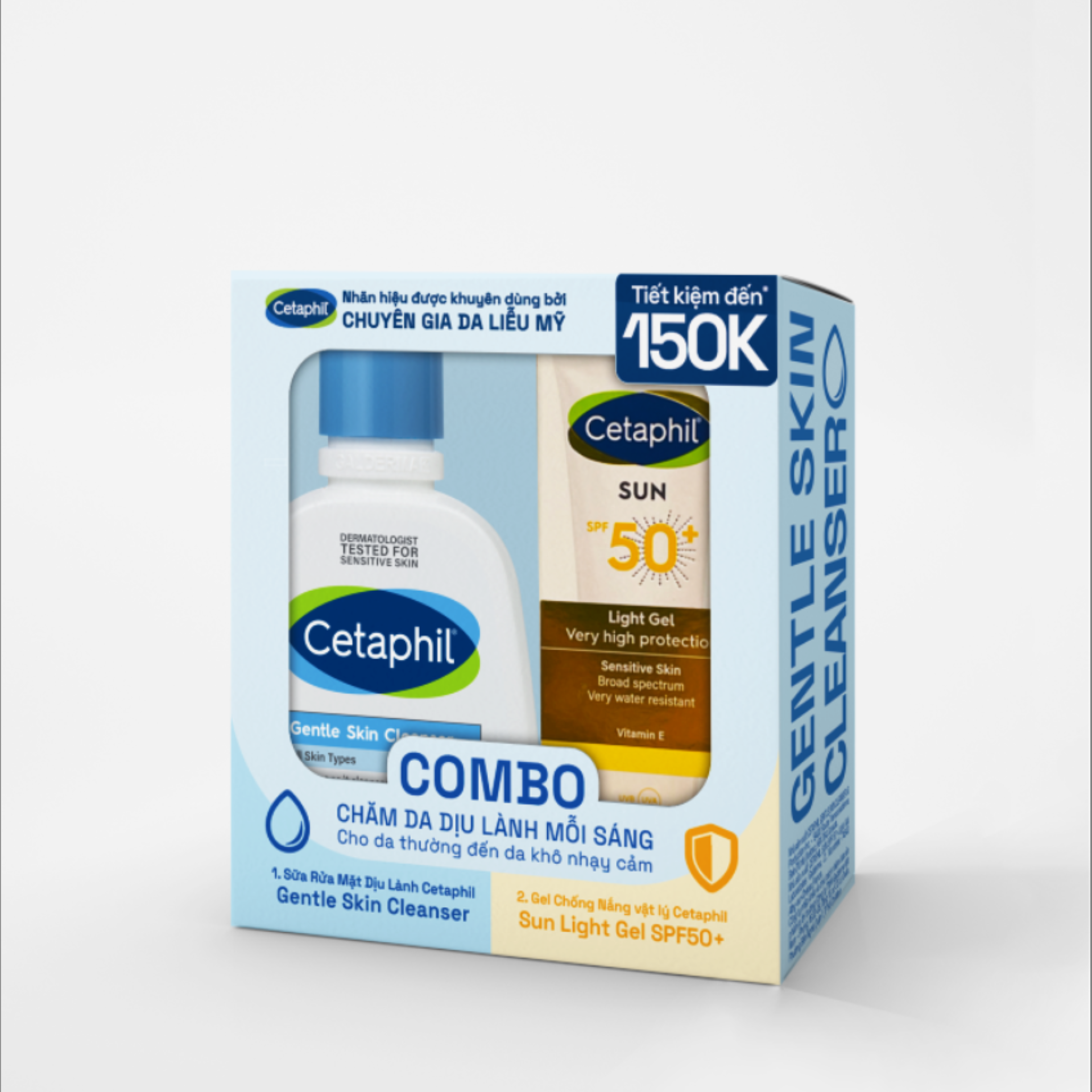 Sản phẩm Bộ Sữa Rửa Mặt Gentle + Kem Chống Nắng CETAPHIL
